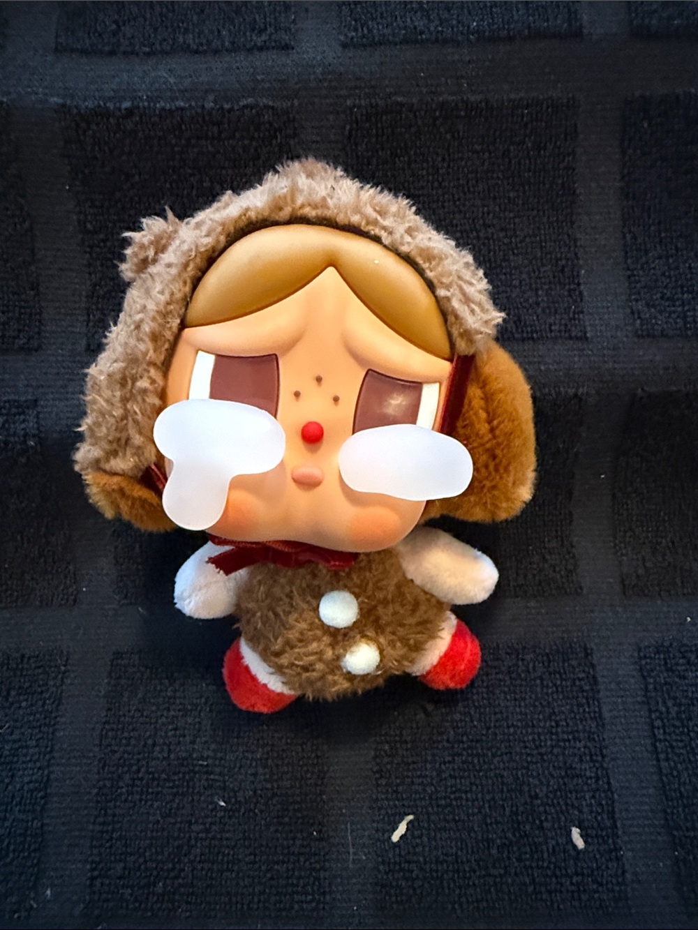 Cry Baby Plush Kids Accessory - Brown & Red Holiday Character Plush